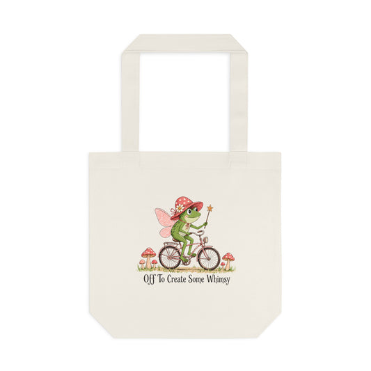 Whimsical Frog Fairy Bicycle Tote
