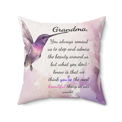 Grandmother Square Pillow for Mother's Day, Grandparent's Day, Birthday, Christmas