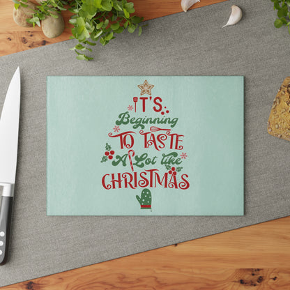 Christmas Glass Cutting Board