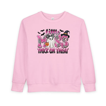 Toddler Halloween Little Miss Trick or Treat Sweatshirt