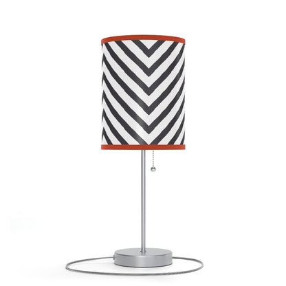 Black and White Striped Lamp