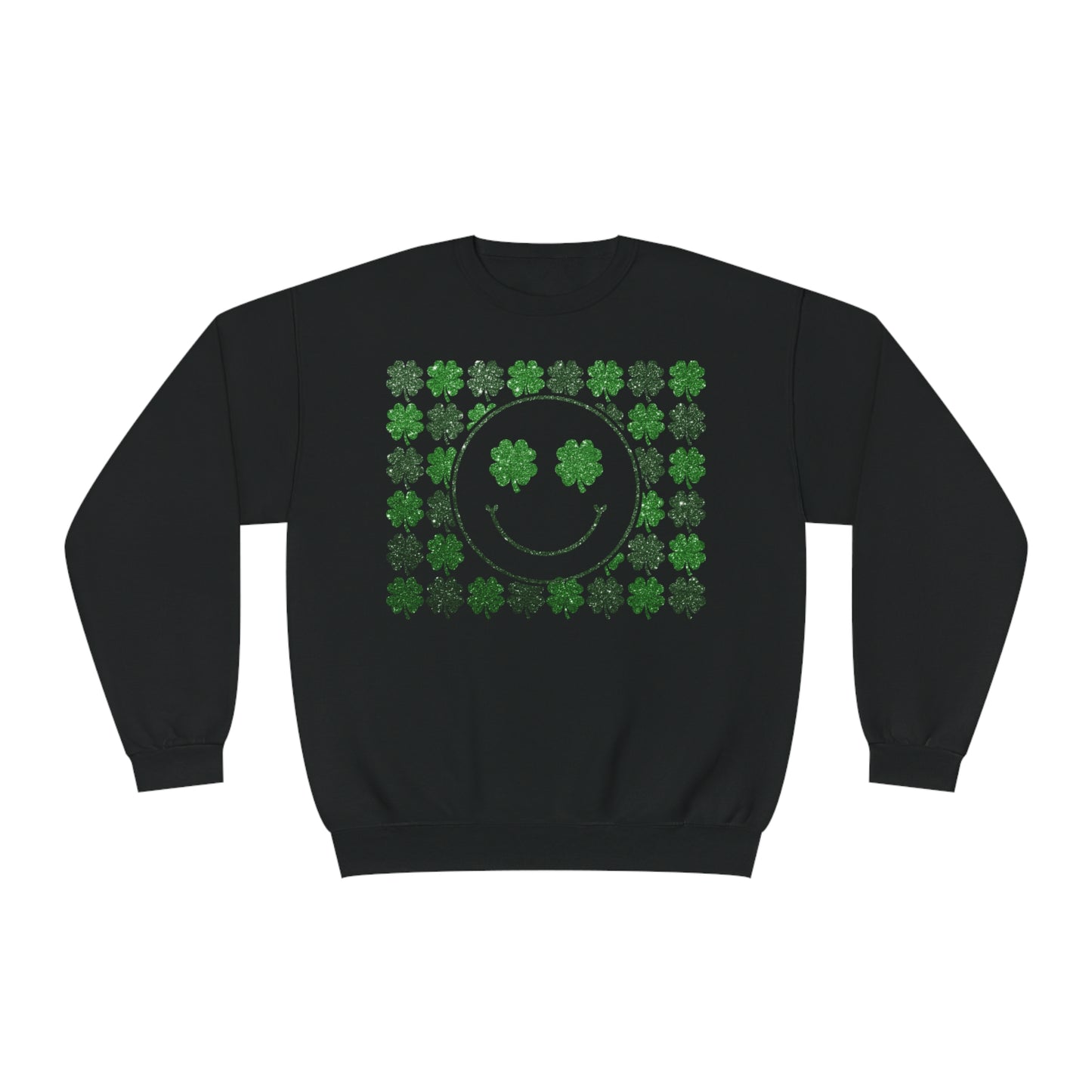 Clover Smiley Face St. Patrick's Day Sweatshirt