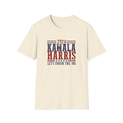 Kamala Harris Let's Finish the Job Distressed T-Shirt