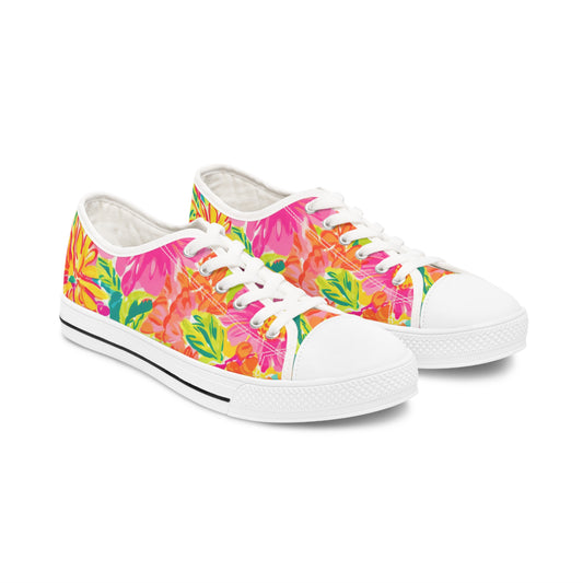 Bright Floral Women's Low Top Sneakers