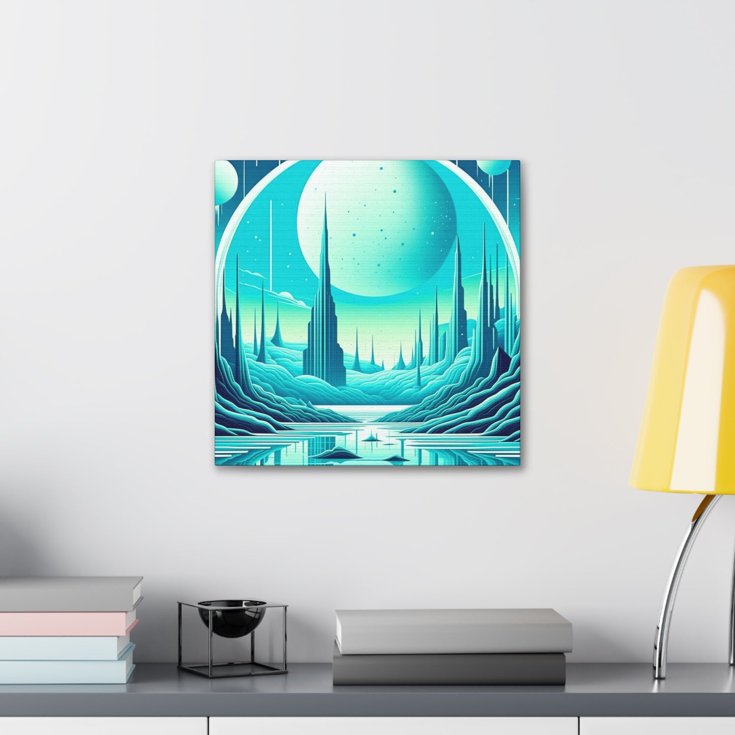 Space City Canvas Wall Art