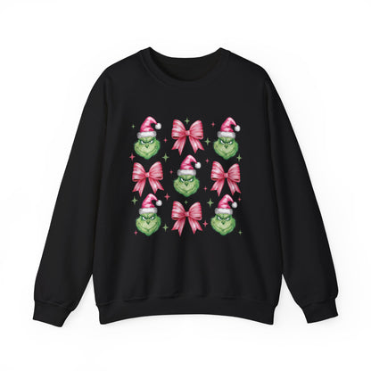 Coquette Grinch Christmas Sweatshirt