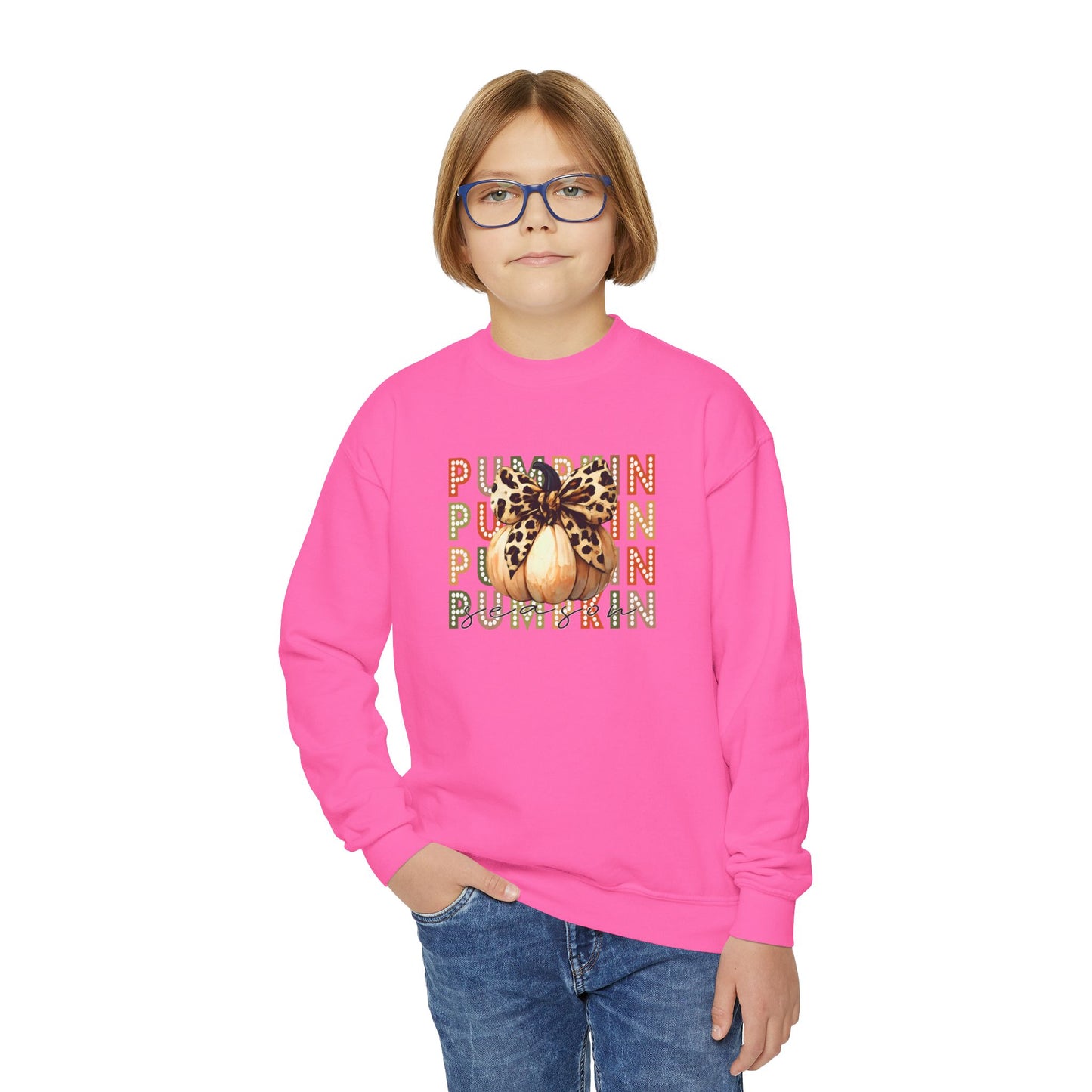 Pumpkin Season Youth Crewneck Sweatshirt