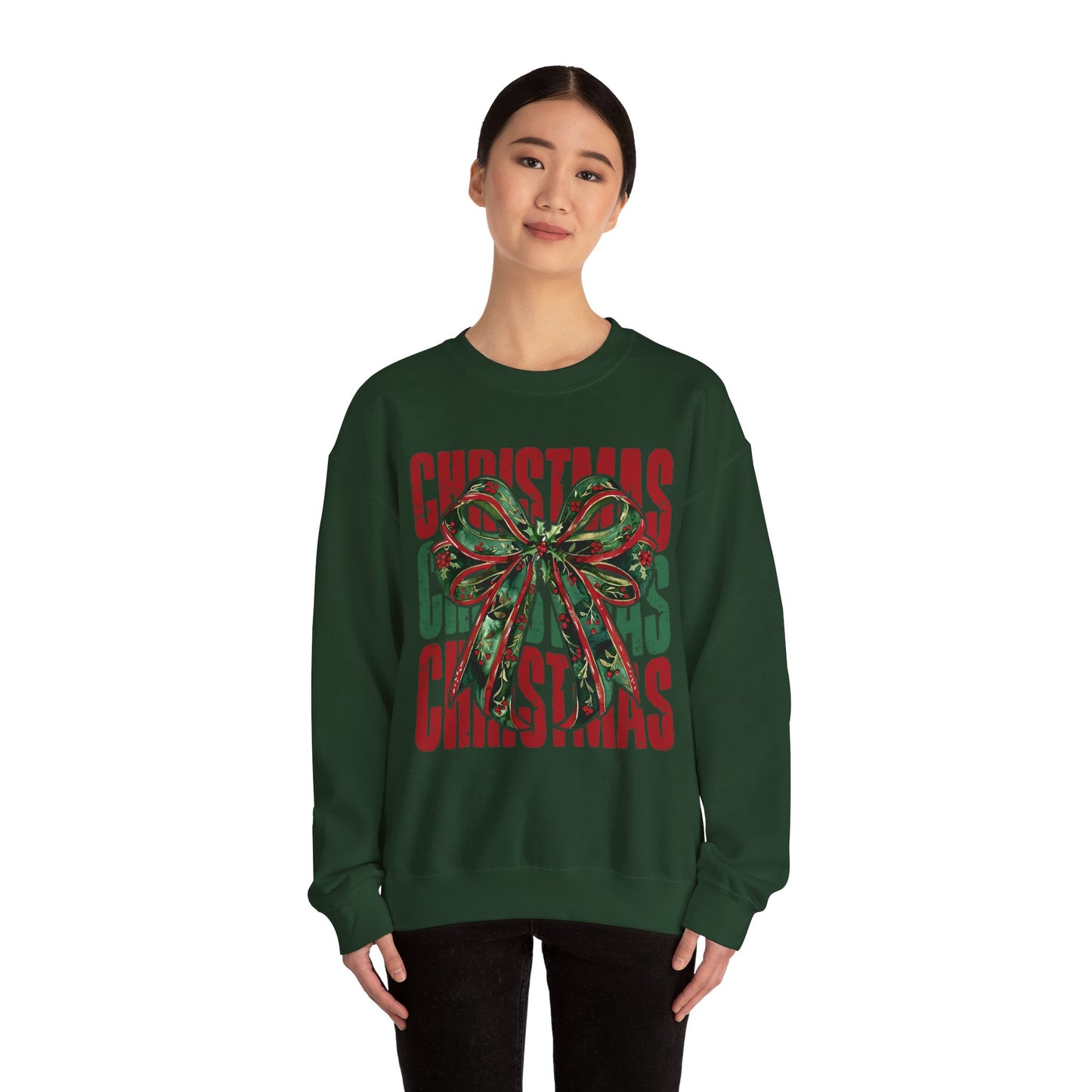 Christmas Coquette Bow Sweatshirt