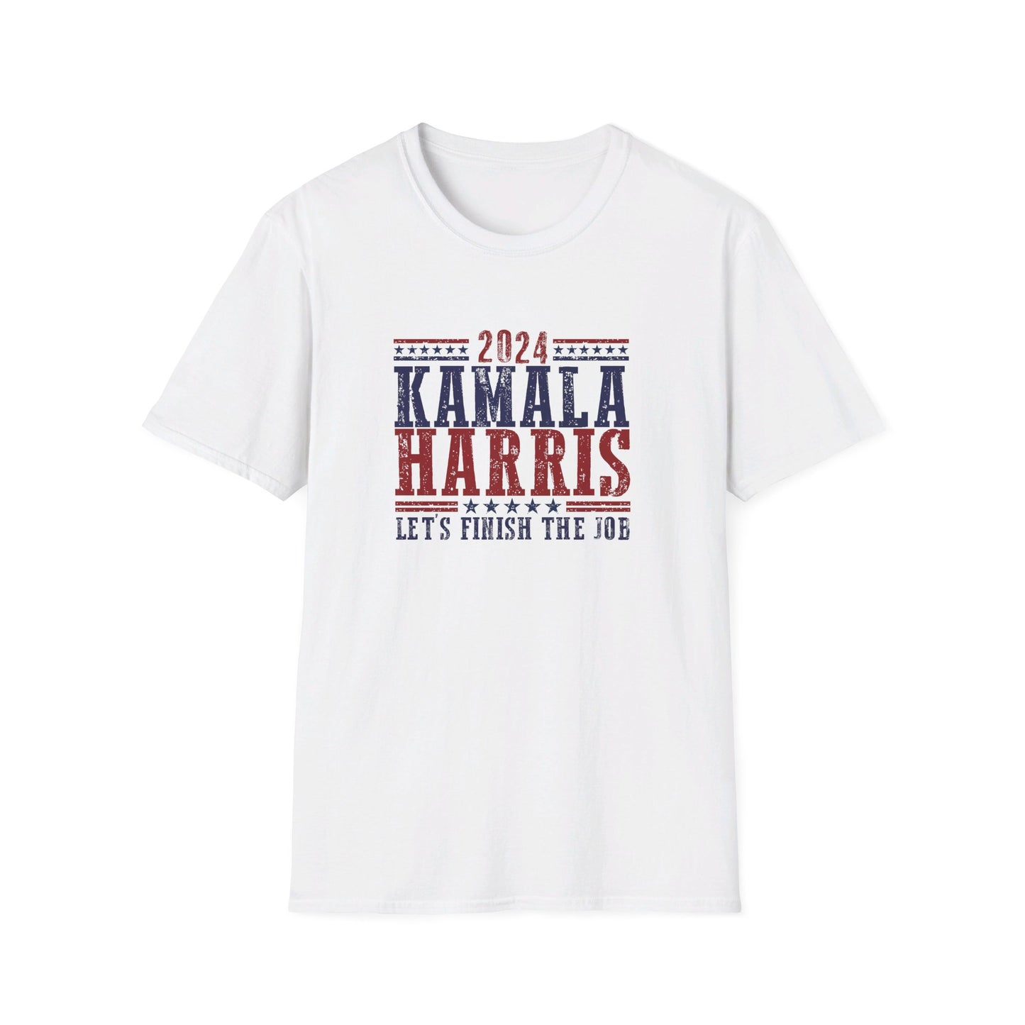 Kamala Harris Let's Finish the Job Distressed T-Shirt