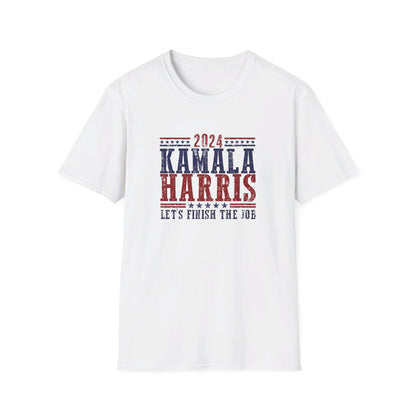 Kamala Harris Let's Finish the Job Distressed T-Shirt