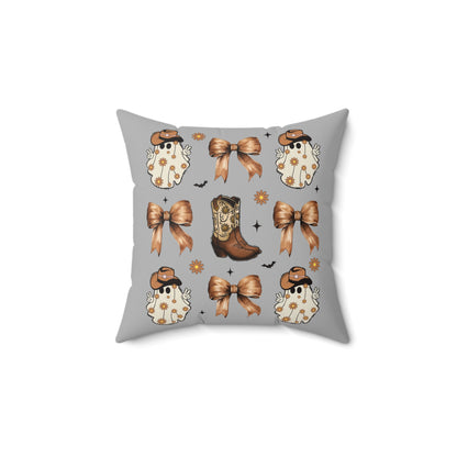 Coquette Cowboy Ghosts Halloween Pillow