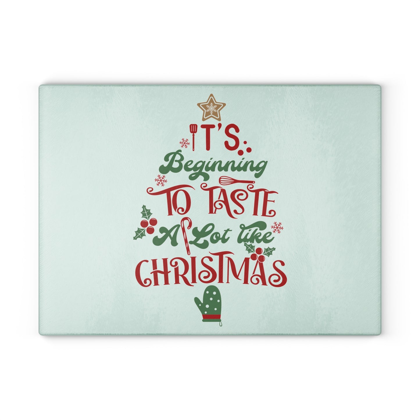 Christmas Glass Cutting Board