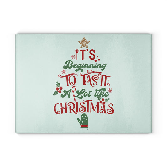 Christmas Glass Cutting Board