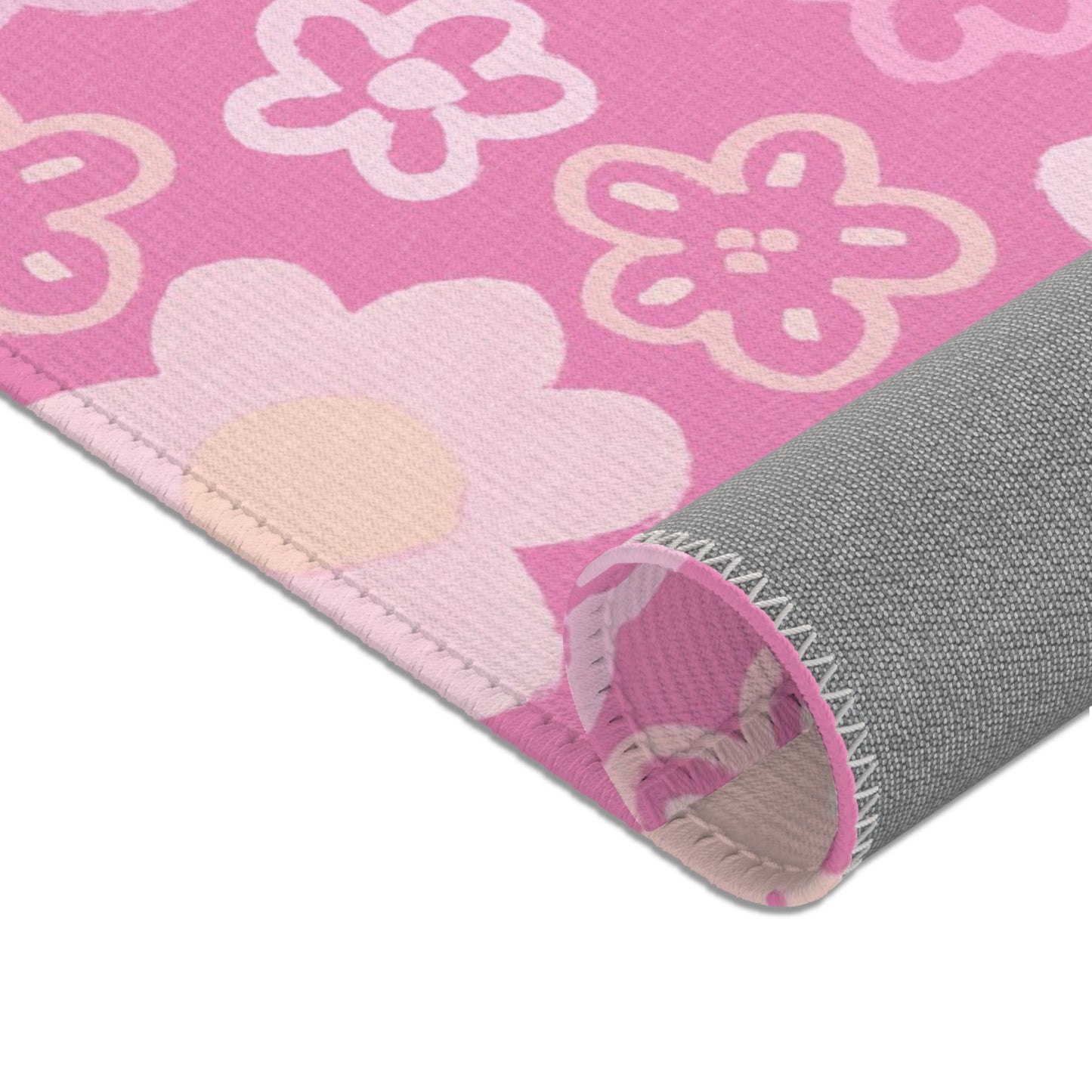 Coquette Pink Flower Power Area Rugs