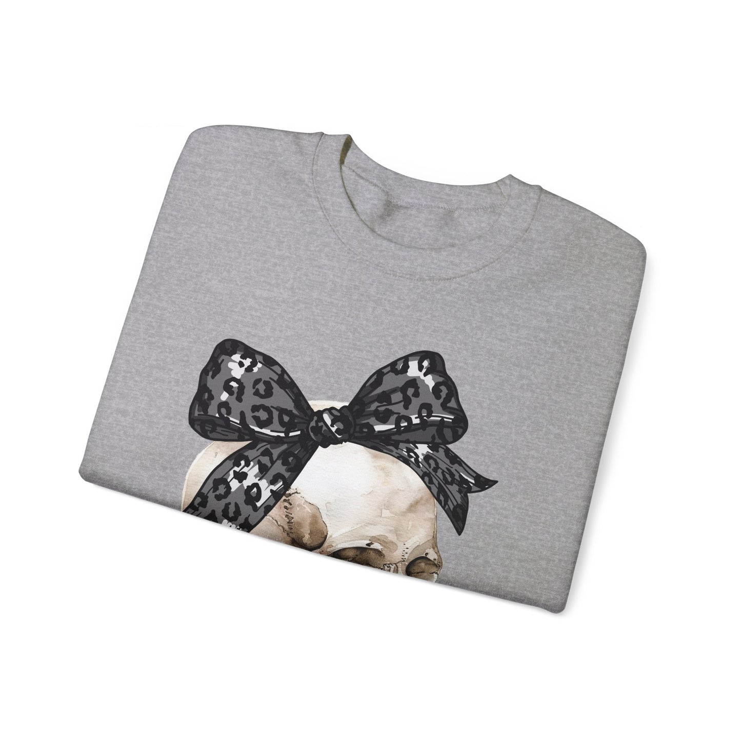 Halloween Skull with Bow Sweatshirt