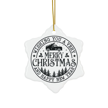 Merry Christmas Ceramic Ornaments