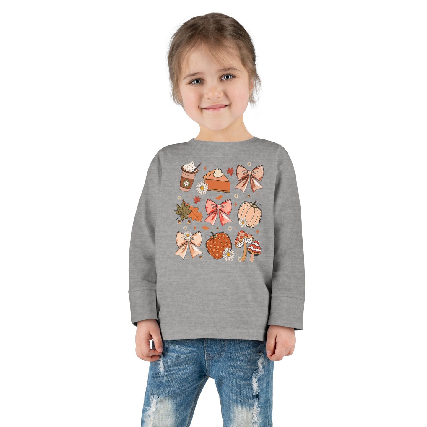 Fall Vibes CoquetteToddler Long Sleeve Tee