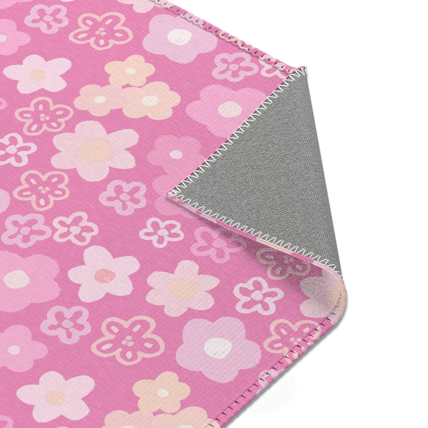 Coquette Pink Flower Power Area Rugs