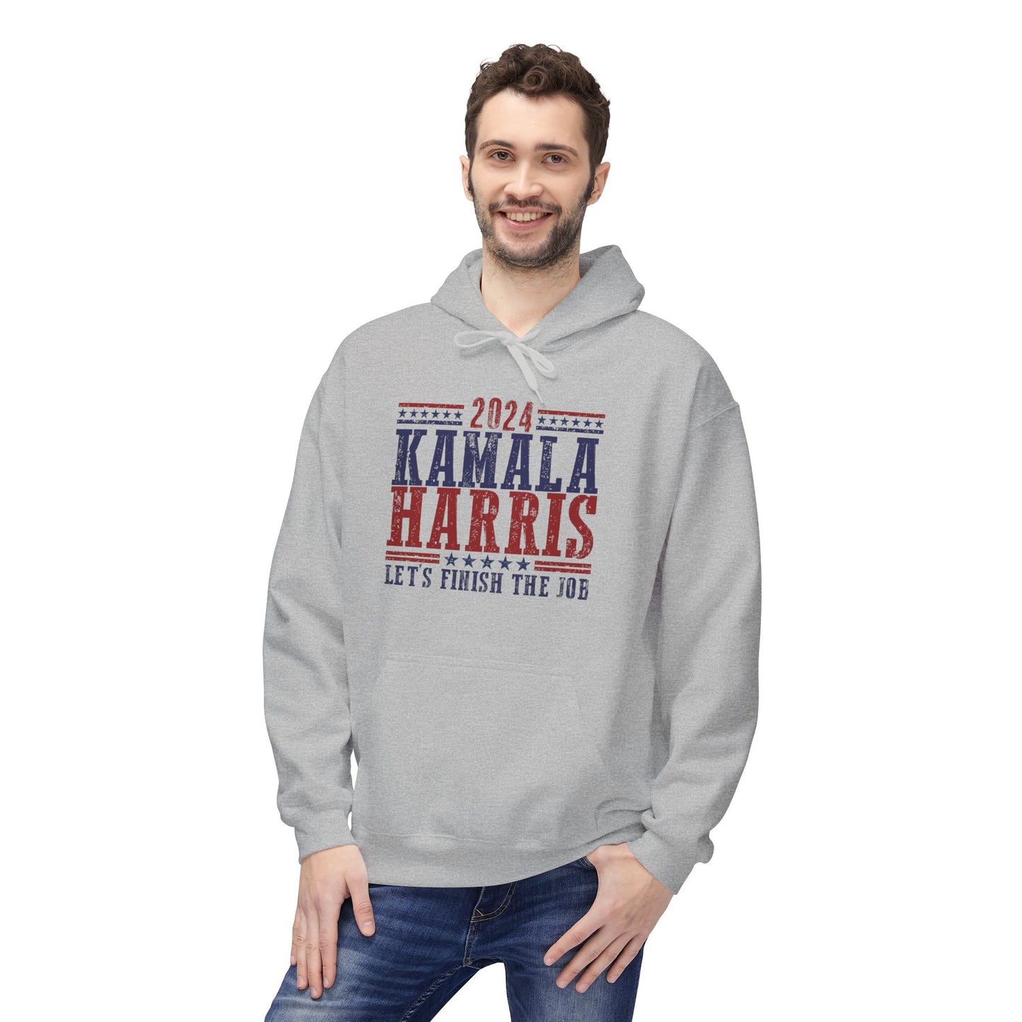 Kamala Harris Let's Finish the Job Unisex Midweight Softstyle  Hoodie