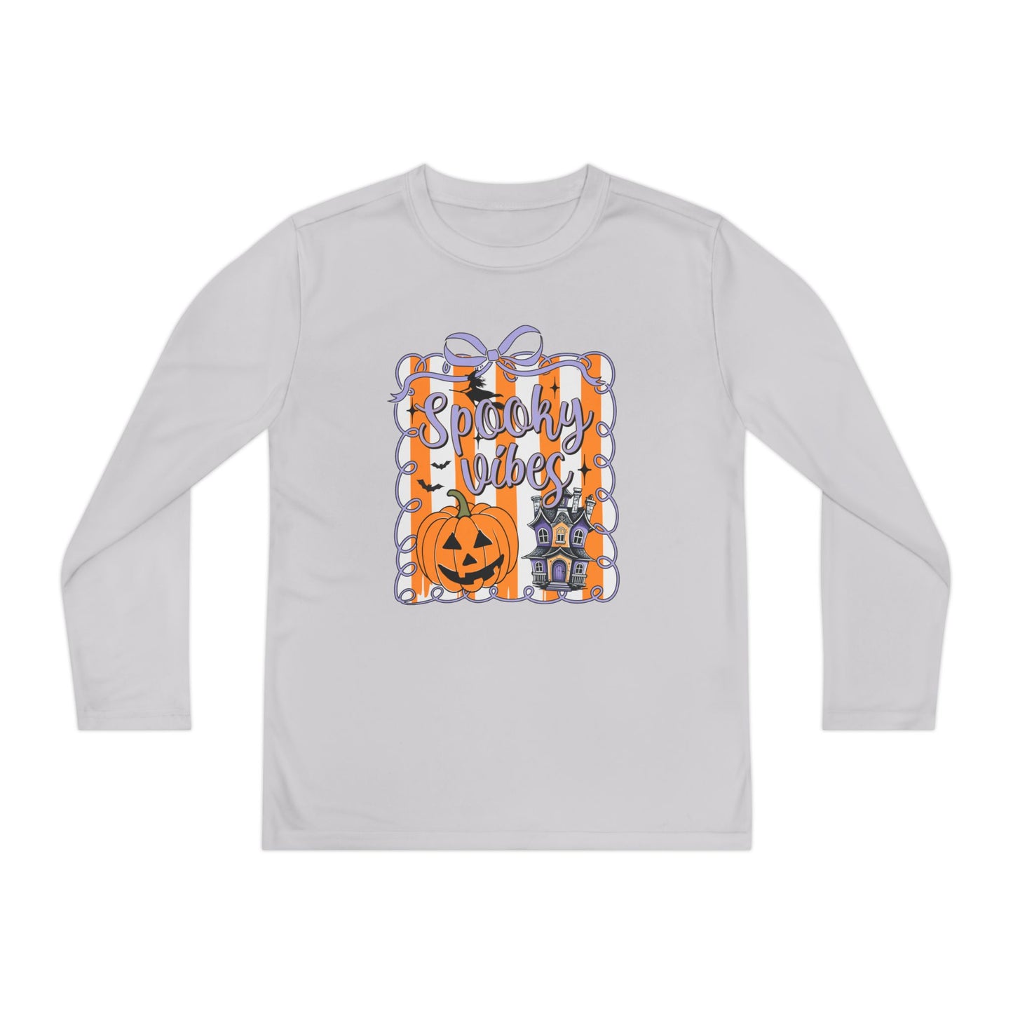 Halloween Spooky Vibes Youth Long Sleeve Tee