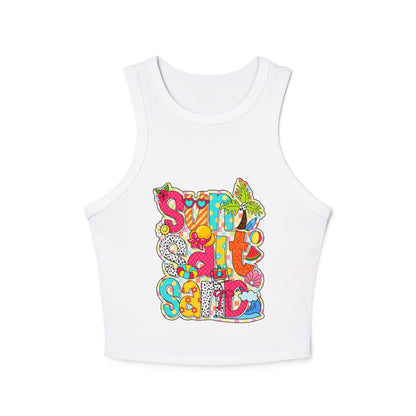 Summer Beach Rib Racer Tank Top