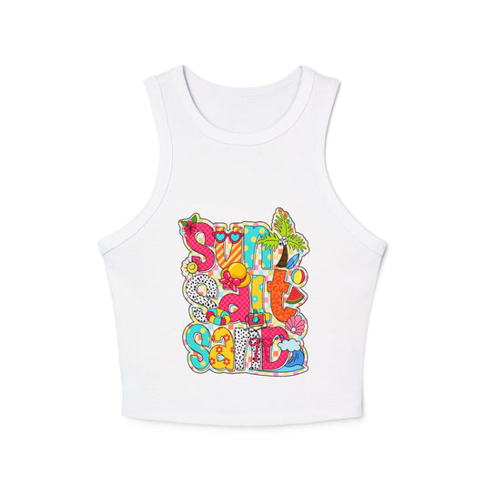 Summer Beach Rib Racer Tank Top