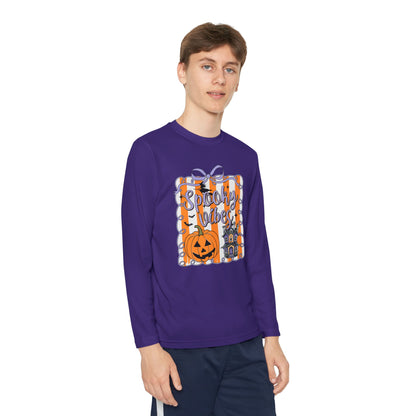 Halloween Spooky Vibes Youth Long Sleeve Tee