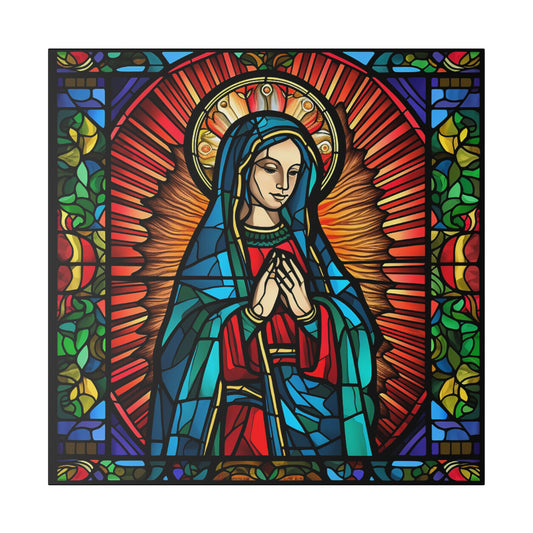 Virgin Mary Wall Art Matte Canvas