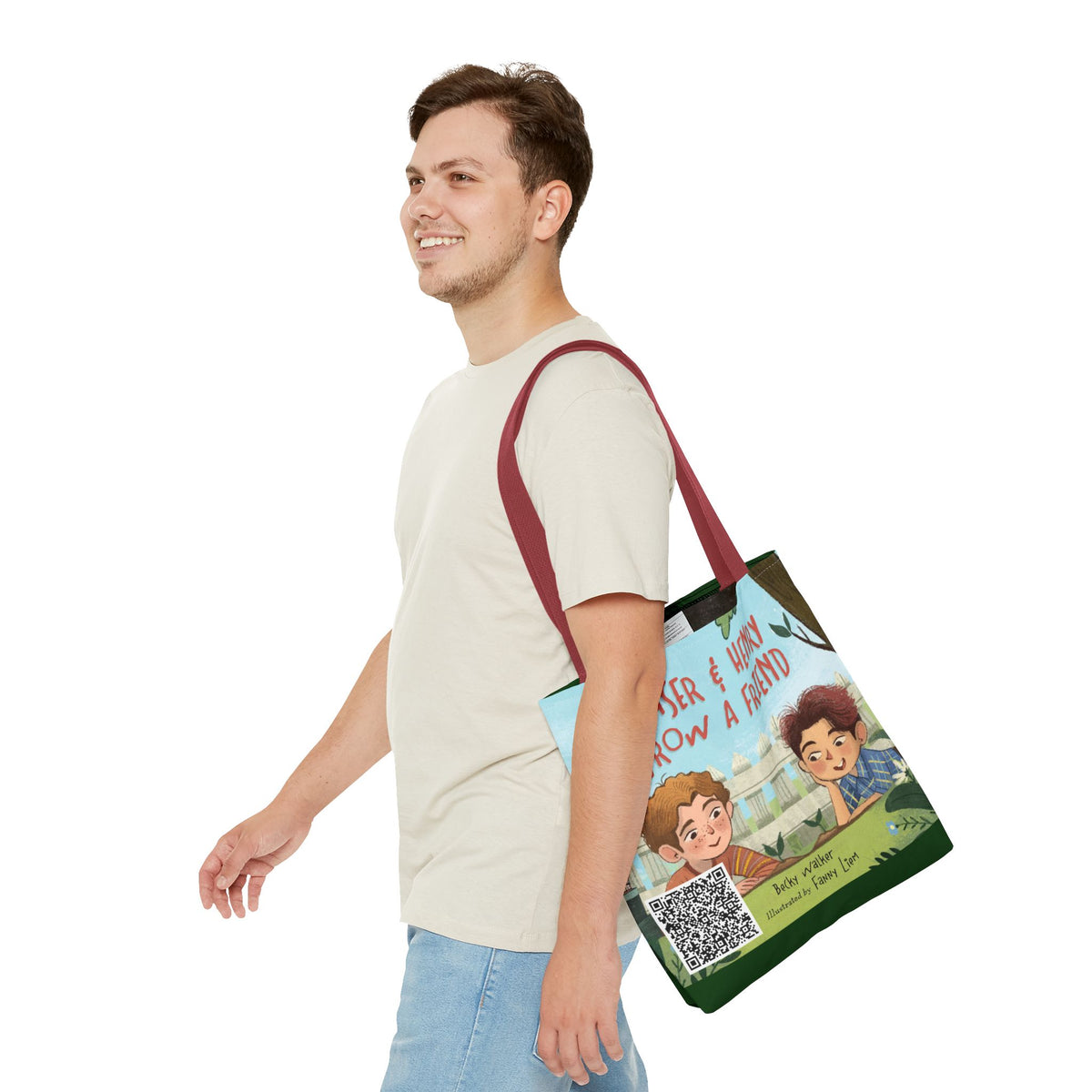 Fraser & Henry Grow a Friend Book Illustration Tote Bag
