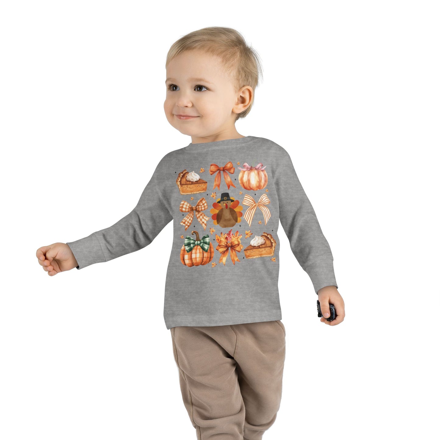 Coquette Thanksgiving Toddler Long Sleeve Tee