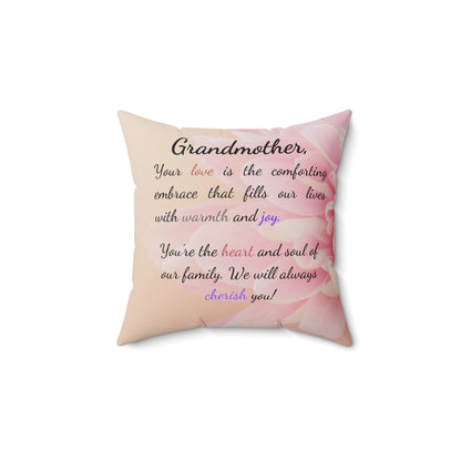 Grandmother Square Pillow for Mother's Day, Birthday, Valentine's, and Christmas