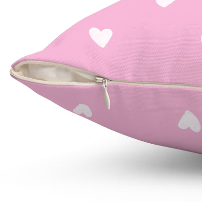 Girl's Pink Heart Pillow