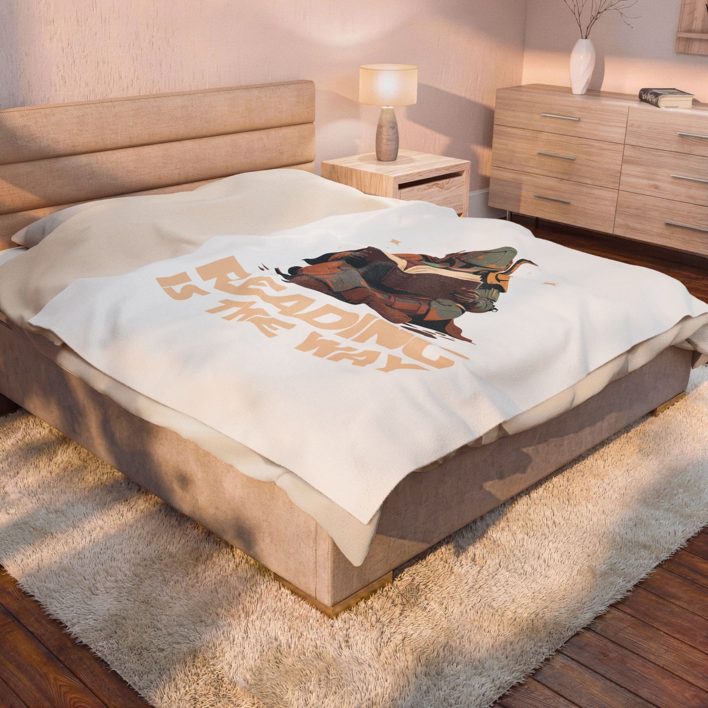 “Reading Is The Way” Mandalorian & Baby Yoda Plush Blanket