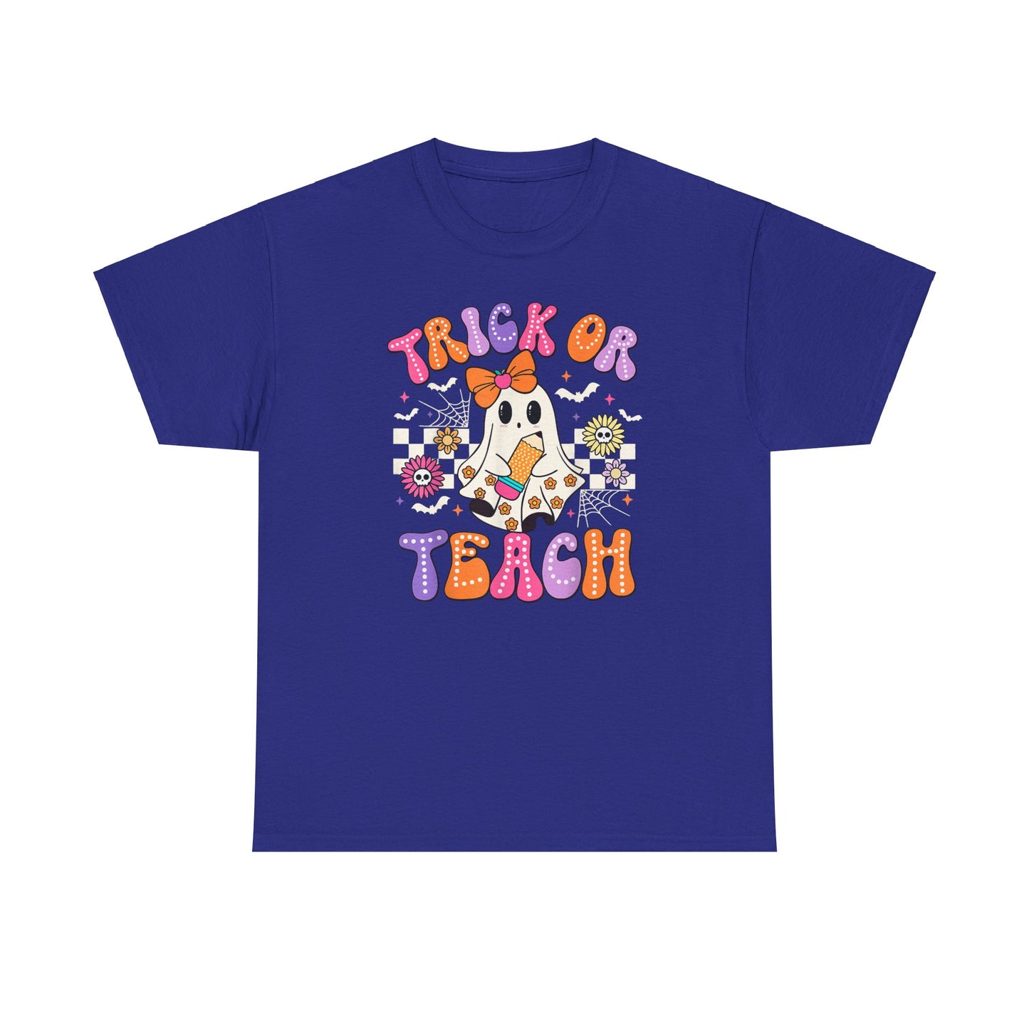 Trick or Teach Halloween Unisex Heavy Cotton Tee