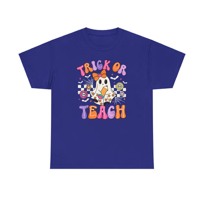 Trick or Teach Halloween Unisex Heavy Cotton Tee