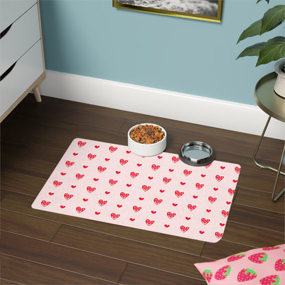 Heart Pet Food Mat (12x18)