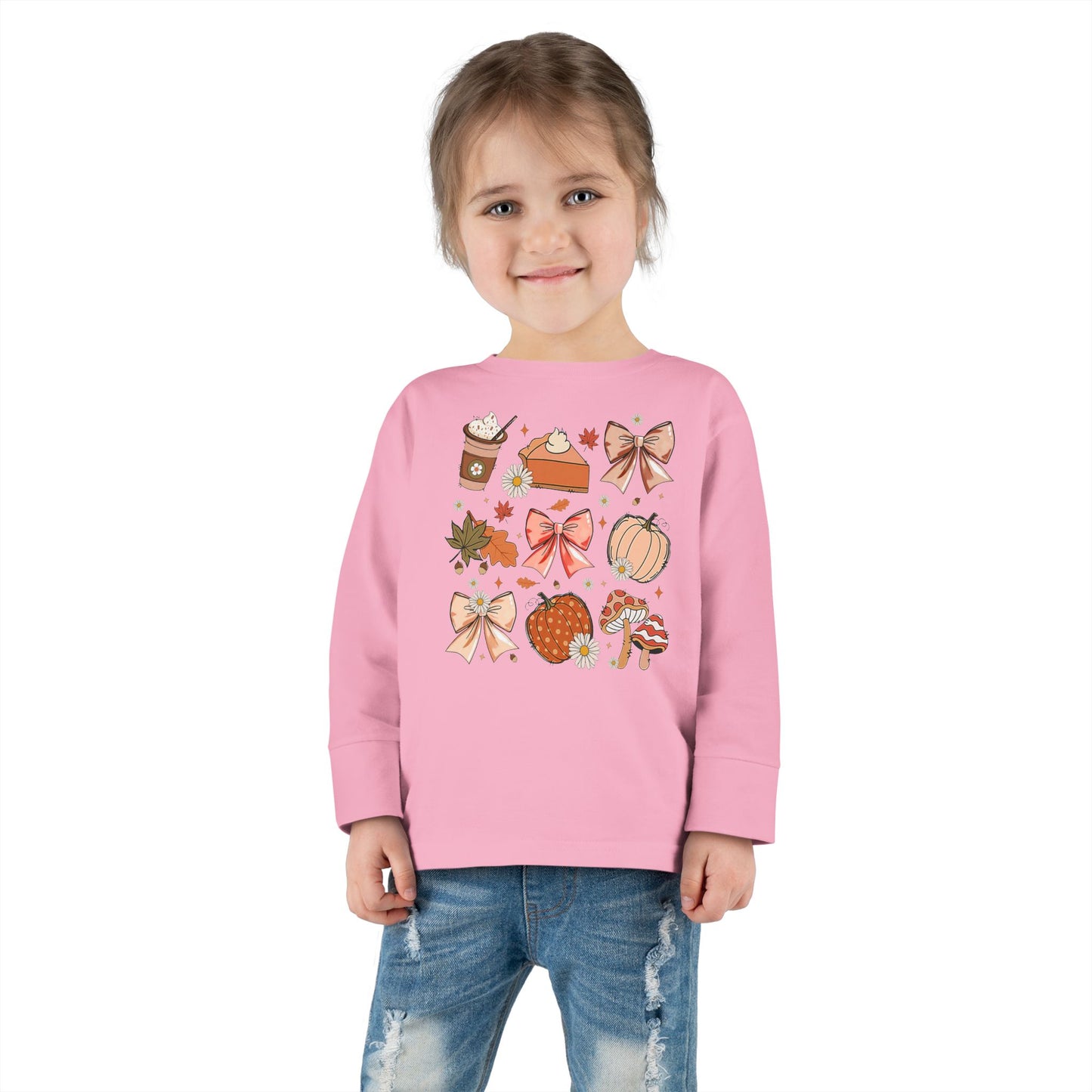 Fall Vibes CoquetteToddler Long Sleeve Tee