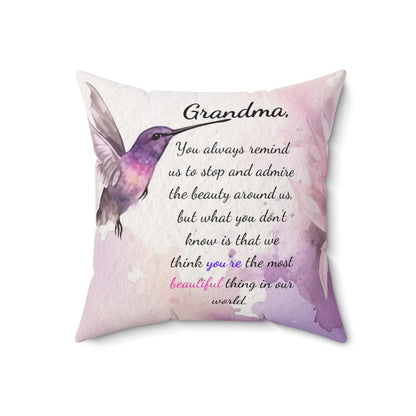 Grandmother Square Pillow for Mother's Day, Grandparent's Day, Birthday, Christmas