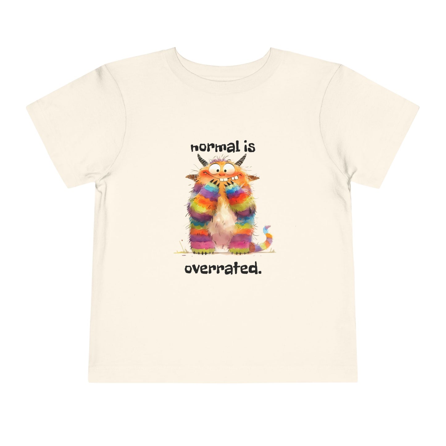 Toddler Tee — Rainbow Cat “Normal Is Overrated” Cute Kids Graphic Shirt