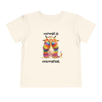Toddler Tee — Rainbow Cat “Normal Is Overrated” Cute Kids Graphic Shirt