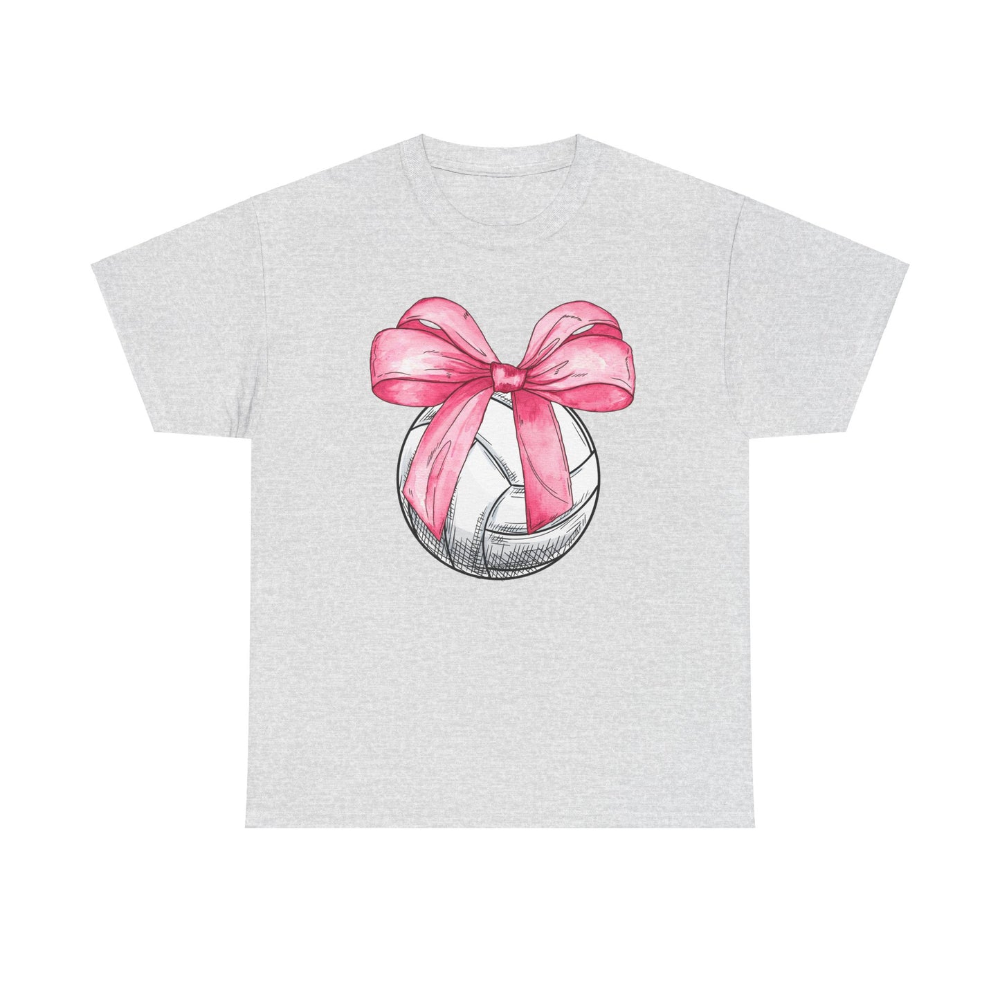 Girls Volleyball Coquette Unisex Heavy Cotton Tee