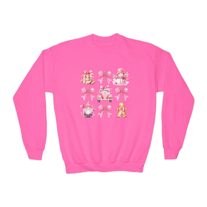 Coquette Holiday Youth Crewneck Sweatshirt