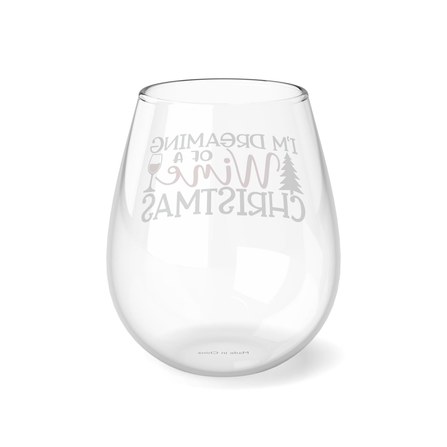 I'm Dreaming of a Wine Christmas Stemless Wine Glass, 11.75oz