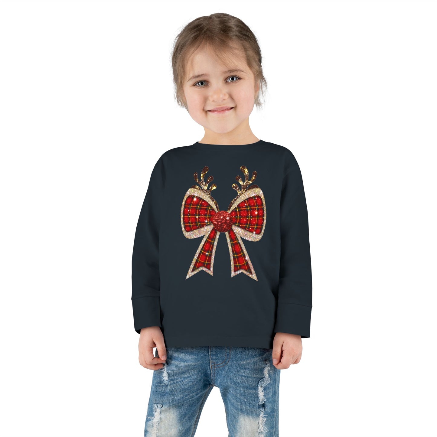 Reindeer Bow Toddler Tee