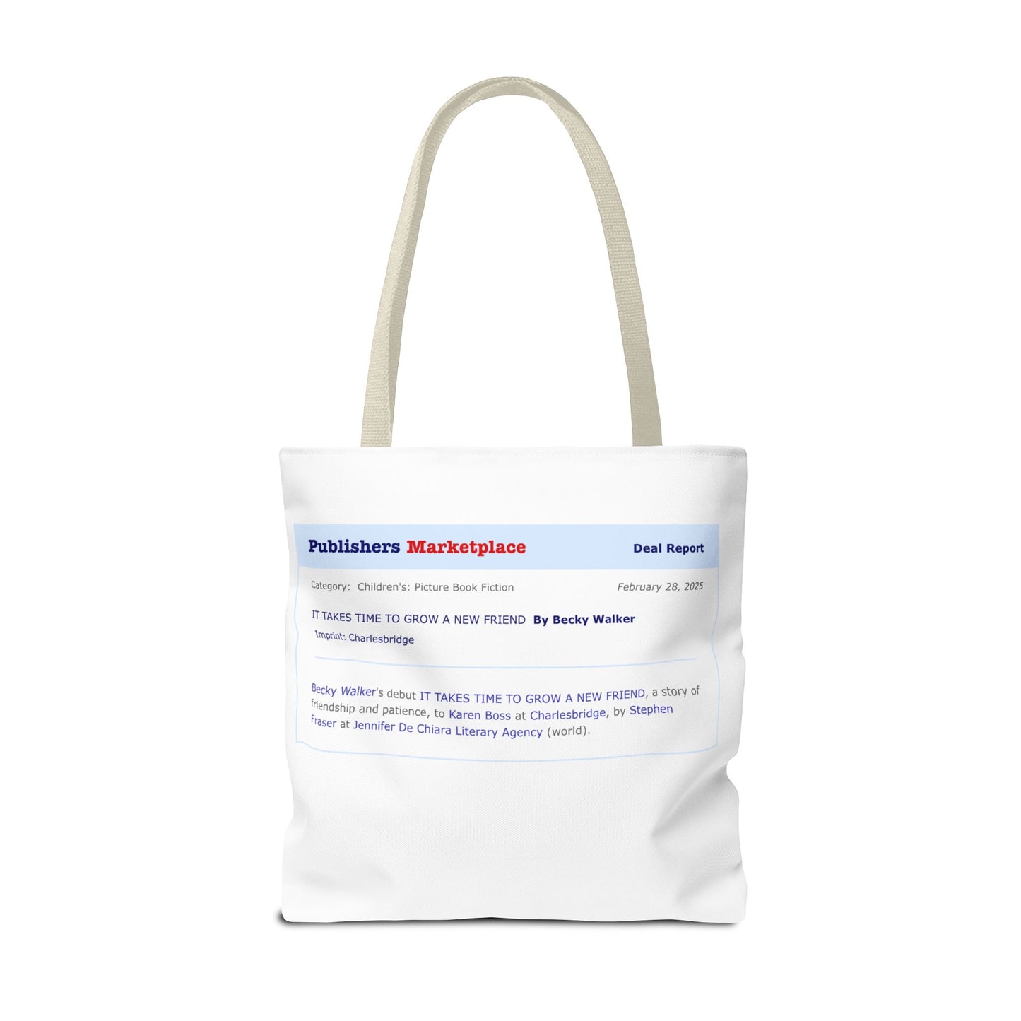 Tote Bag — Publishers Marketplace Announcement Tote