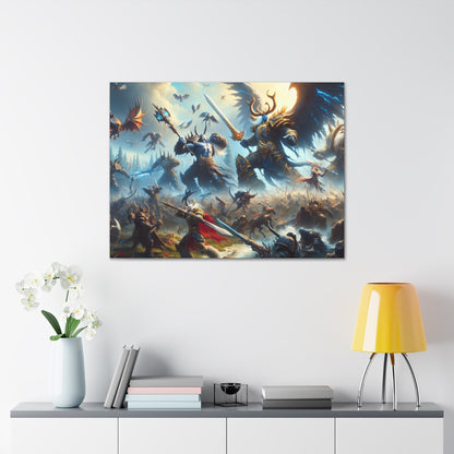 Epic DnD Battle Canvas Wall Art