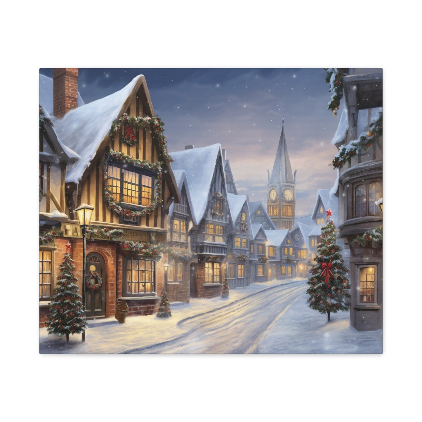 Christmas Village Canvas Art