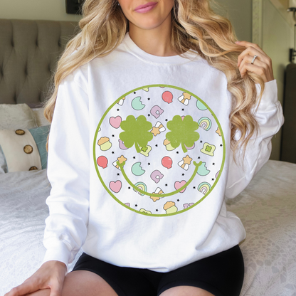 St. Patrick's Day Smiley Face Sweatshirt