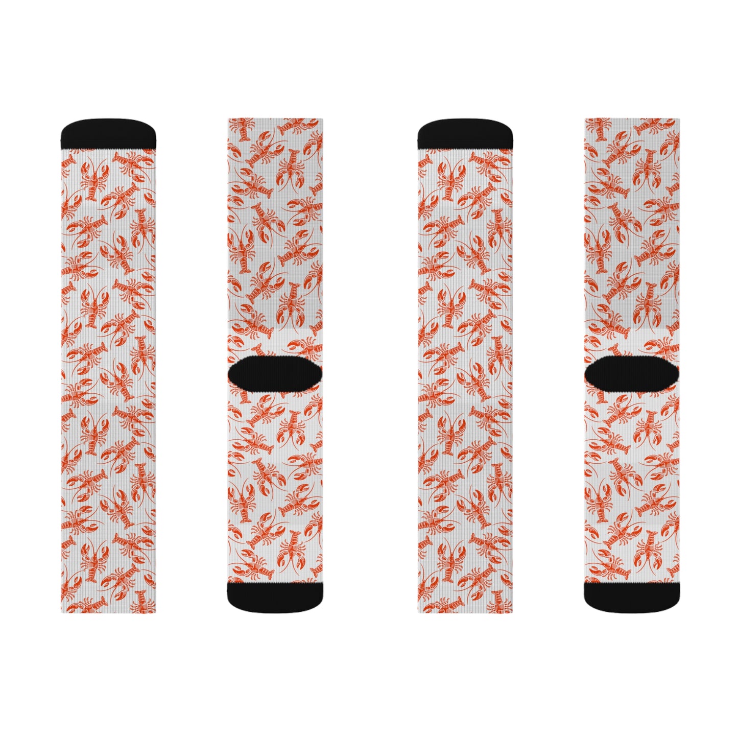 Trendy Vibrant Lobster Pattern Socks