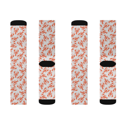 Trendy Vibrant Lobster Pattern Socks
